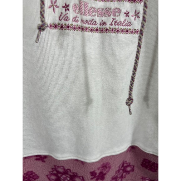 Ellesse Italy Floral Lace Up Pullover Sweatshirt Womens Size M *Spotting - Picture 5 of 14